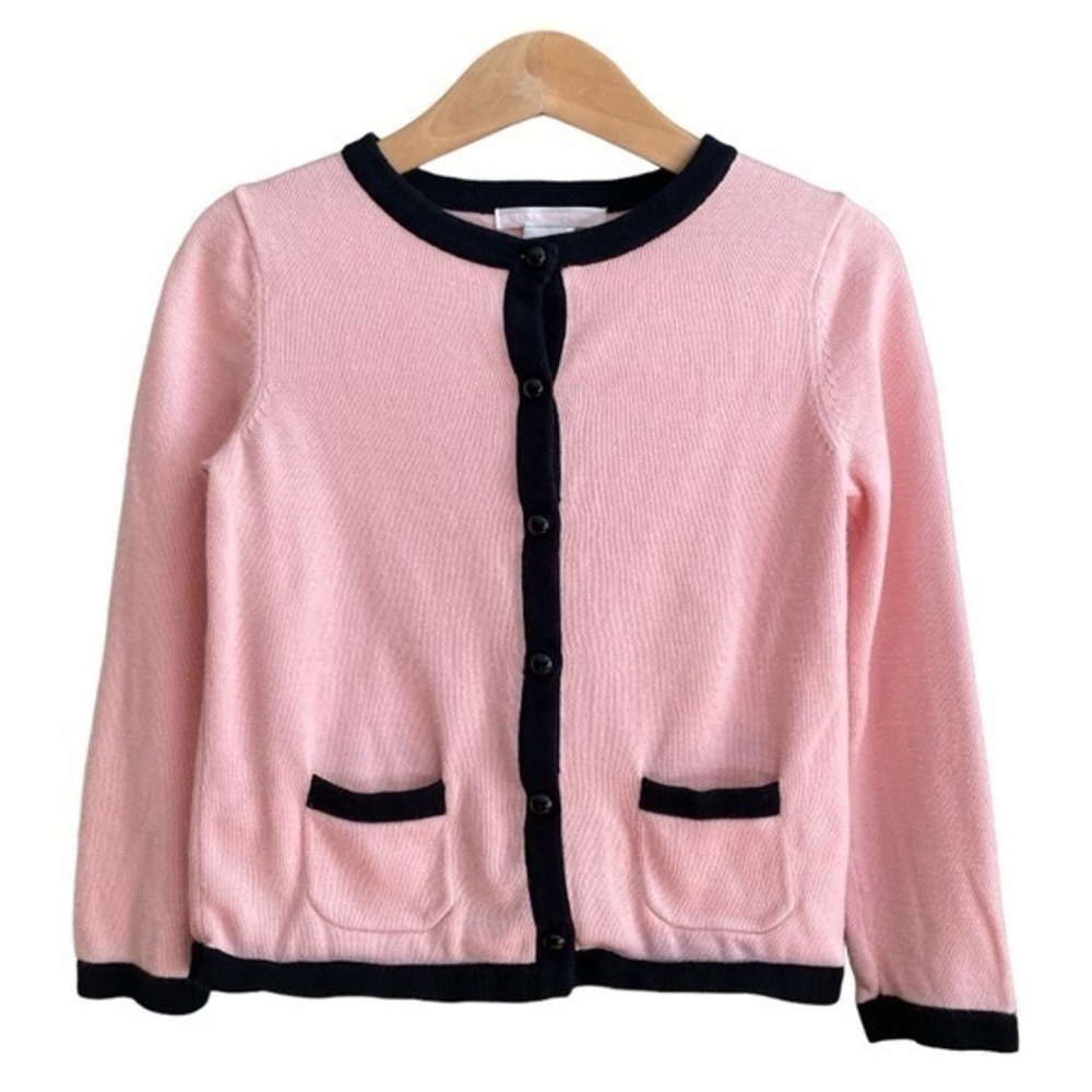 Janie and Jack Pink Black Cardigan Sweater 4t